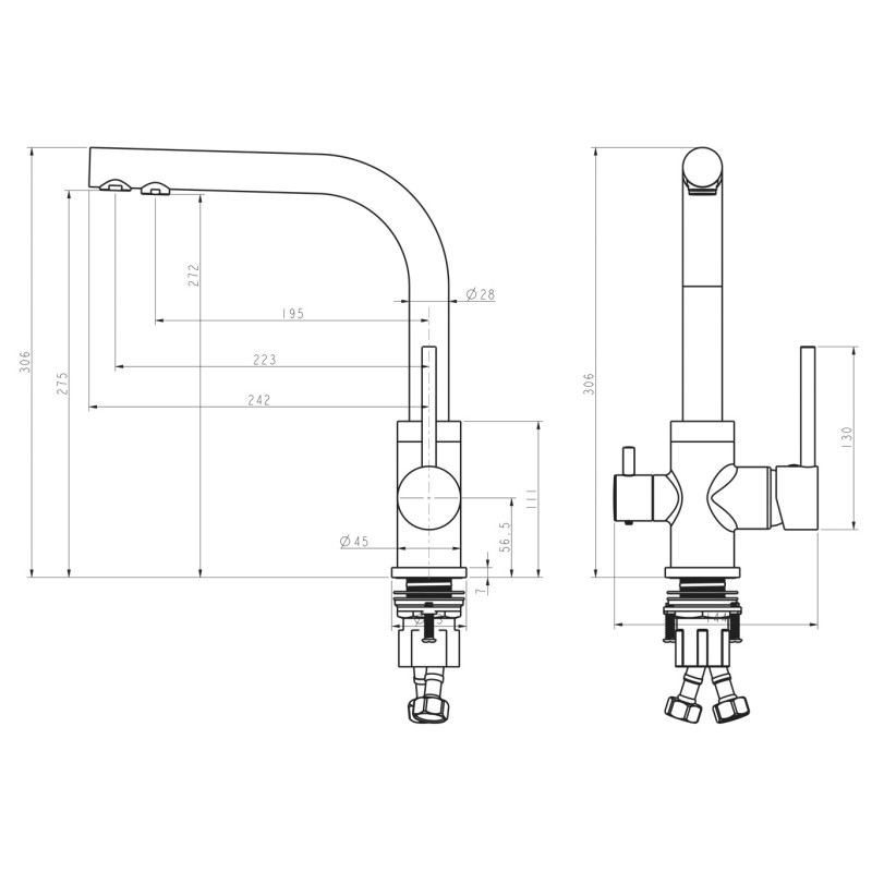 Kuhinjska armatura Akvaduo 2663L